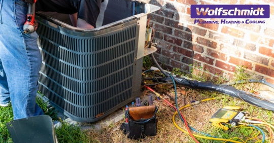 air conditioning unit outside home