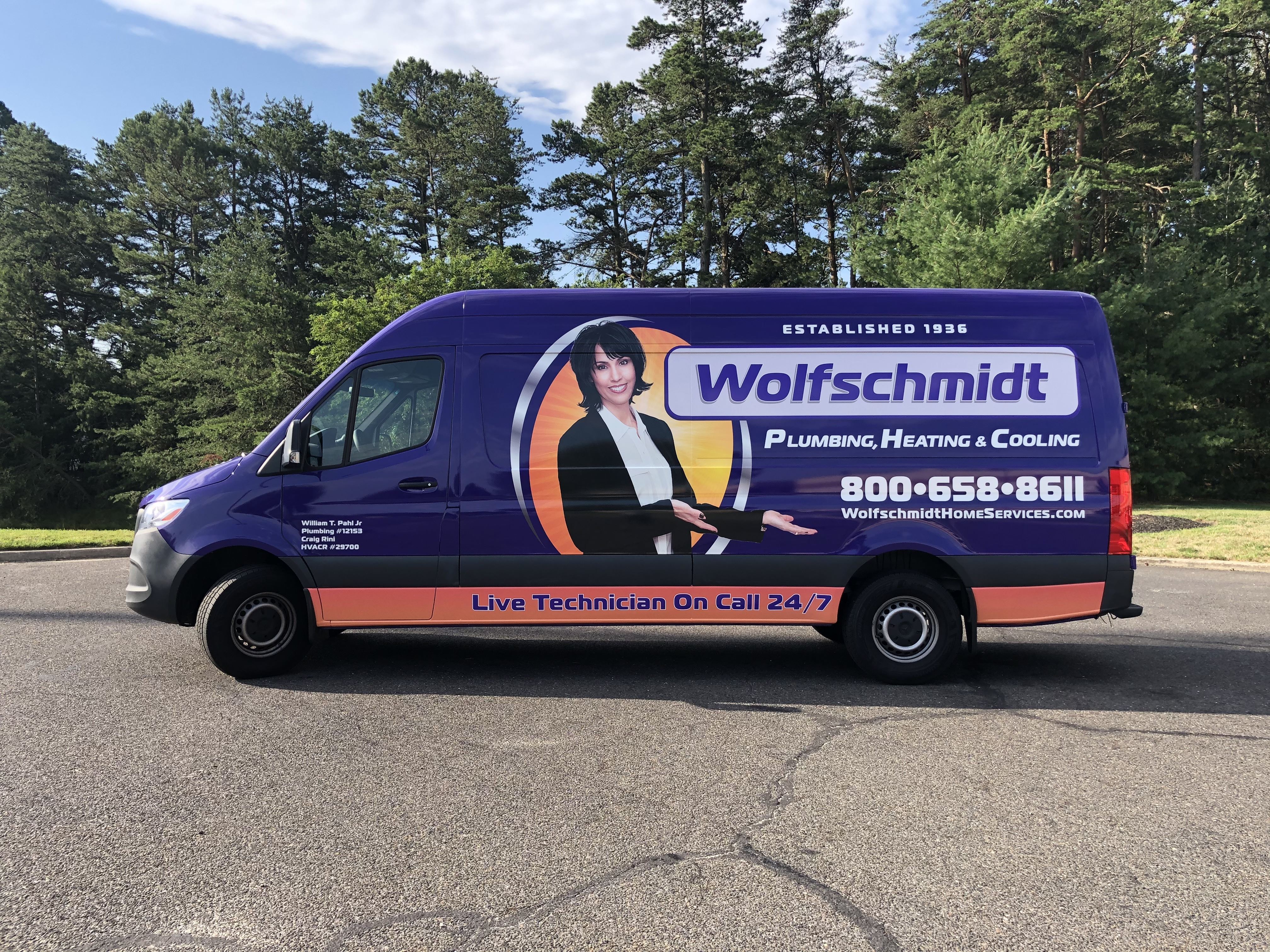 Wolfschmidt Plumbing, Heating & Cooling truck