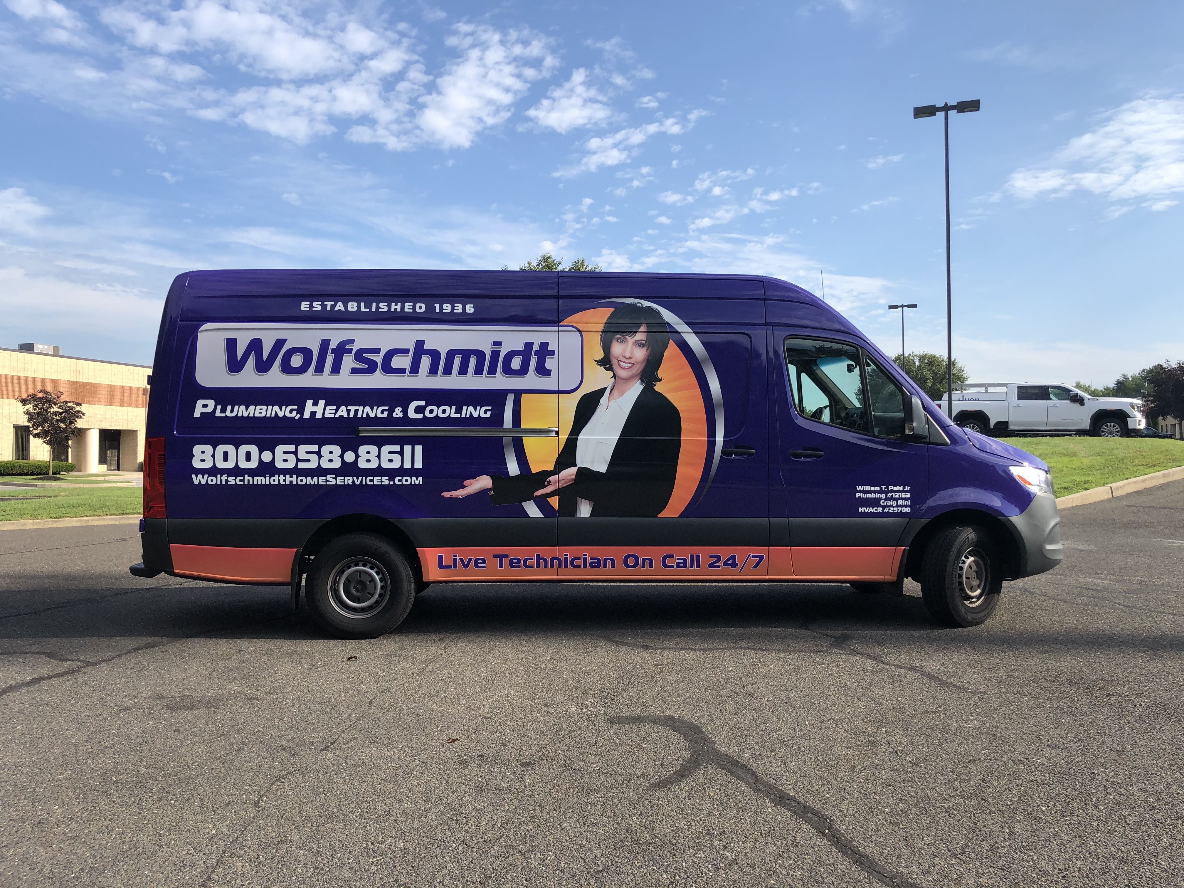 Wolfschmidt Plumbing, Heating & Cooling truck